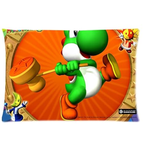 Yoshi mit Stempel Hammer Kissenbezüge benutzerdefinierte