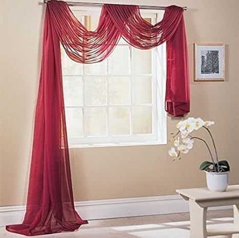 cortina cama drapeada 3 metros rojo