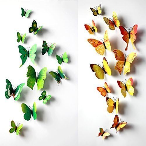 Download Decor Decals Stickers Vinyl Art 3d Butterfly 12 Pcs Wall Stickers Art Decal Home Kids Room Decorations Uk Seller Home Garden