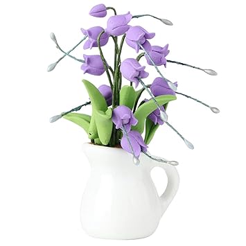 Zerone 1:12 Doll House Decor,Miniature Bonsai Flower Accessory Garden Balcony Decoration Toy