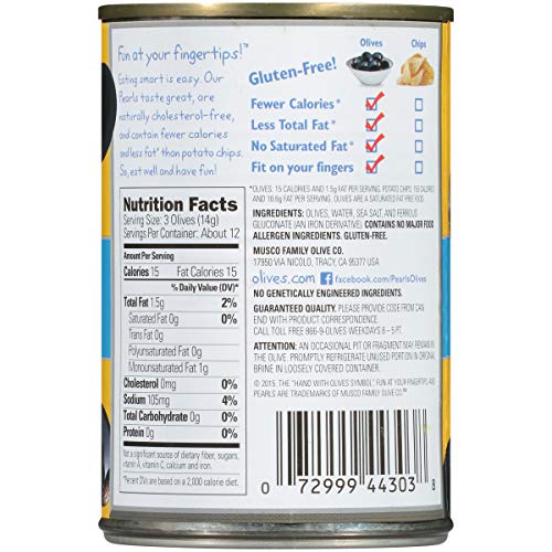 PEARLS 6 OZ. RIPE PITTED EXTRA-LARGE BLACK OLIVES, 12-CANS