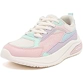 Nautica Girls Youth Lace-Up Sneakers – Athletic Running and Walking Shoes with Cushioned Insole, Lightweight Mesh Upper, and Durable Outsole for Everyday Wear – Madax (Big Kid/Little Kid/)
