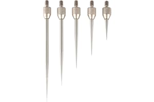 KBAOELE Needle Point Contact Points R0.15 for Dial Digital Indicators Depth Gauge M2.5 Thread (A Set(L7/L13/L22/L30/L40/L50) (R0.3 (Thread M2.5) A Set)