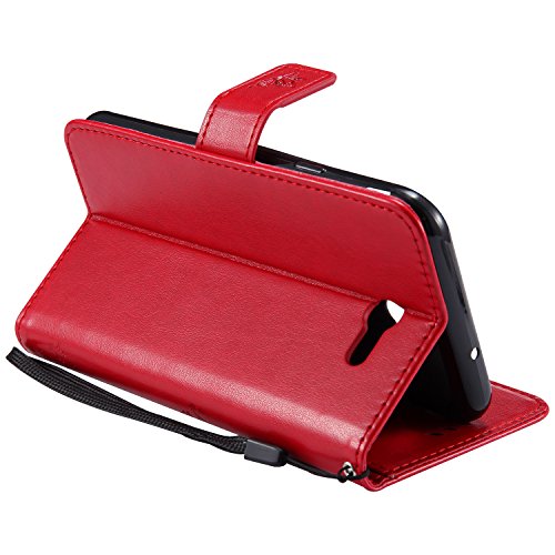 image for Galaxy J7 2017 Wallet Case,J7 V Case,MOONESS Embossing Fashion Floral 