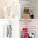 Myfolrena Pants Hangers S-Shaped Jeans Clothes Organizer for Closet Space Saving Slack Trousers Hangers Stainless Steel Hangers (8-Pack)