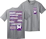 Girls Soccer T-Shirt: Girls are Made of Soccer
