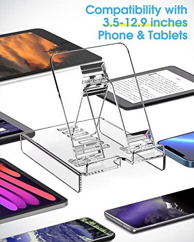 KTRIO Acrylic Tablet Stand for Desk Adjustable