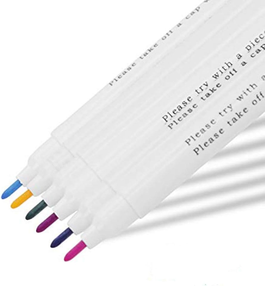 Water Soluble Tailor's Gel Pen Sewing Tool Marking Tracing Tool Erasable Ink Fabric Marker Pen Washable Textile Marking pens for Arts Crafts Cloth Stitching