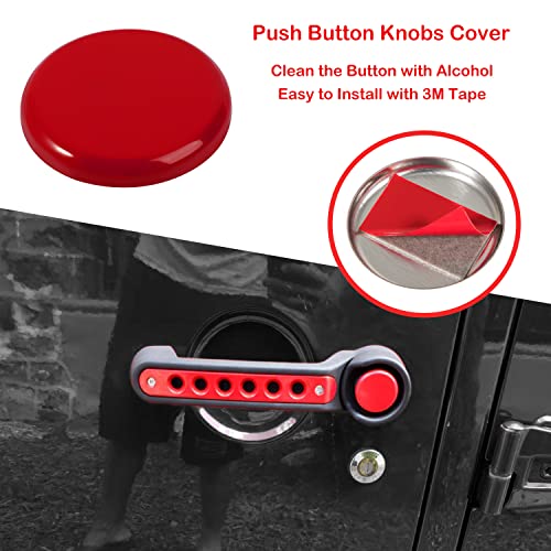 Side Door handle insert Grab Handle & Push Button Knobs Cover Trim Fit