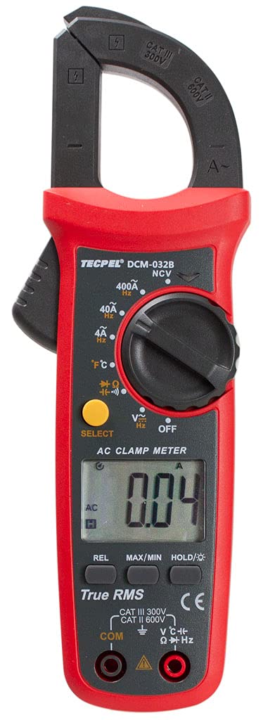 TECPEL DCM-032B 4000 Count Digital Clamp Meter (ACA/ACV/DCV)