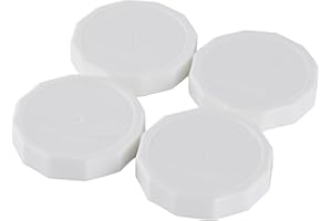 Jarware White Mason Jar Lids, Set of 4 Wide Mouth Plastic Lids for Mason Jars