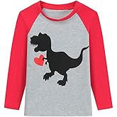 Toddler Boys Vanlentine Long Sleeve Girls Love Longshirt Kids Truck Heart Raglan Tops 2-7T
