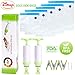 Sous Vide Bags Kit for Anova Cookers-25 Reuseble Food Vacuum Sealed Bags, Sous Vide Cooker Practical for Food Storage and Cooking, 2 Hand Pump, 2 Bag Sealing Clips and 4 Sous Vide Clips, Easy to Use