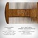 BRV MEN Beard & Mustache Comb, 100% Natural Green Sandalwood, Pocket Beard Comb with Carry Case, Wooden Beard Comb for Men For All Types and Styles of Hair & Beard