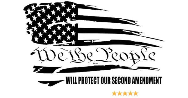 Amazon Com Distressed American Flag We The People Second 2nd Amendment Decal Sticker Home Decor Home Kitchen