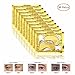 24K Gold Eye Pads 30 Pairs Crystal Gel Collagen Eye Mask For Anti-Aging & Moisturizing, Reducing Dark Circles, Puffiness (Free)