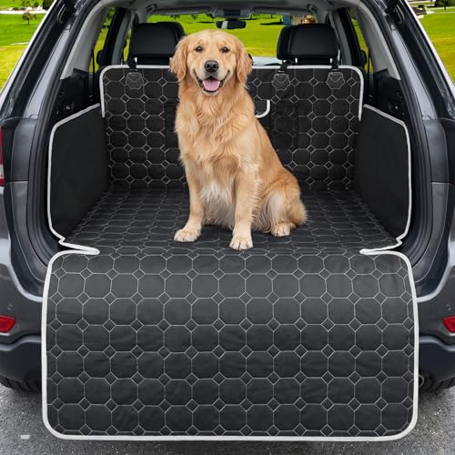KYG Telo Auto per Cani, Telo Cane Auto Bagagliaio con Laterale e Paraurti, Antiscivolo Impermeabile Resistente ai Graffi, Universale per Bagagliaio Auto, SUV, Station Wagon, Furgoni, 200 * 105cm