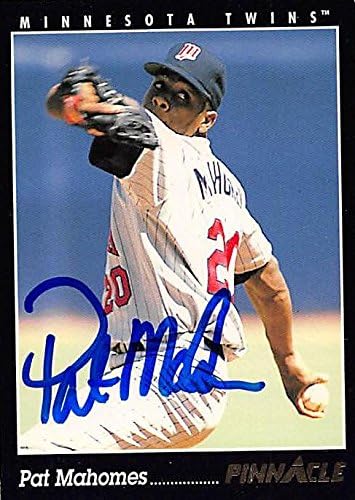 Pat Mahomes Autographed Baseball Card Minnesota Twins 1993 Pinnacle 