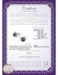 Katie Heart 7-8mm AA Quality Freshwater 925 Sterling Silver Cultured Pearl Earring Pair For Women