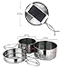 CHANODUG Backpacking Camping Stainless Steel Cookware Picnic Camp Cooking Cook Set for Hiking (8pcs/set, 410 Stainless Steel)