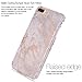 iPhone 7 Plus Case, Shiny Rose Gold Grey Marble Design, BAISRKE Clear Bumper Matte TPU Soft Rubber Silicone Cover Phone Case for Apple iPhone 7 Plus & iPhone 8 Plus [5.5 inch]