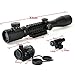 GOHIKING Tactical 3-9x40mm Illuminated Rifle Scope with Red Sight and Red Dot Sight of Red/Green Reticle Mount