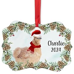 Bearded Partridge Silkie Chicken Christmas Ornament