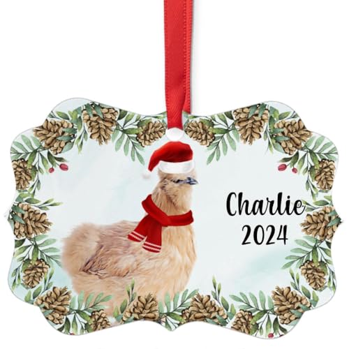 Bearded Partridge Silkie Chicken Christmas Ornament