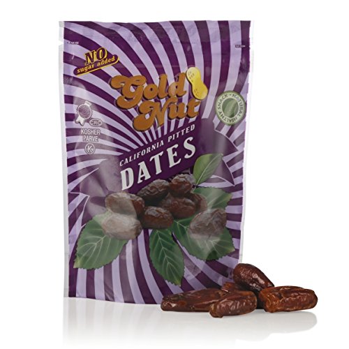California Pitted Dates - No Sugar Added, Fat Free, All Natural Snack - Resalable Bag - 8oz - Kosher Dried Fruit by Gold…