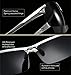 LUOMON Mens Sports Polarized Sunglasses Silver Frame/Grey Lens UV Protection Sunglasses for Men 8177