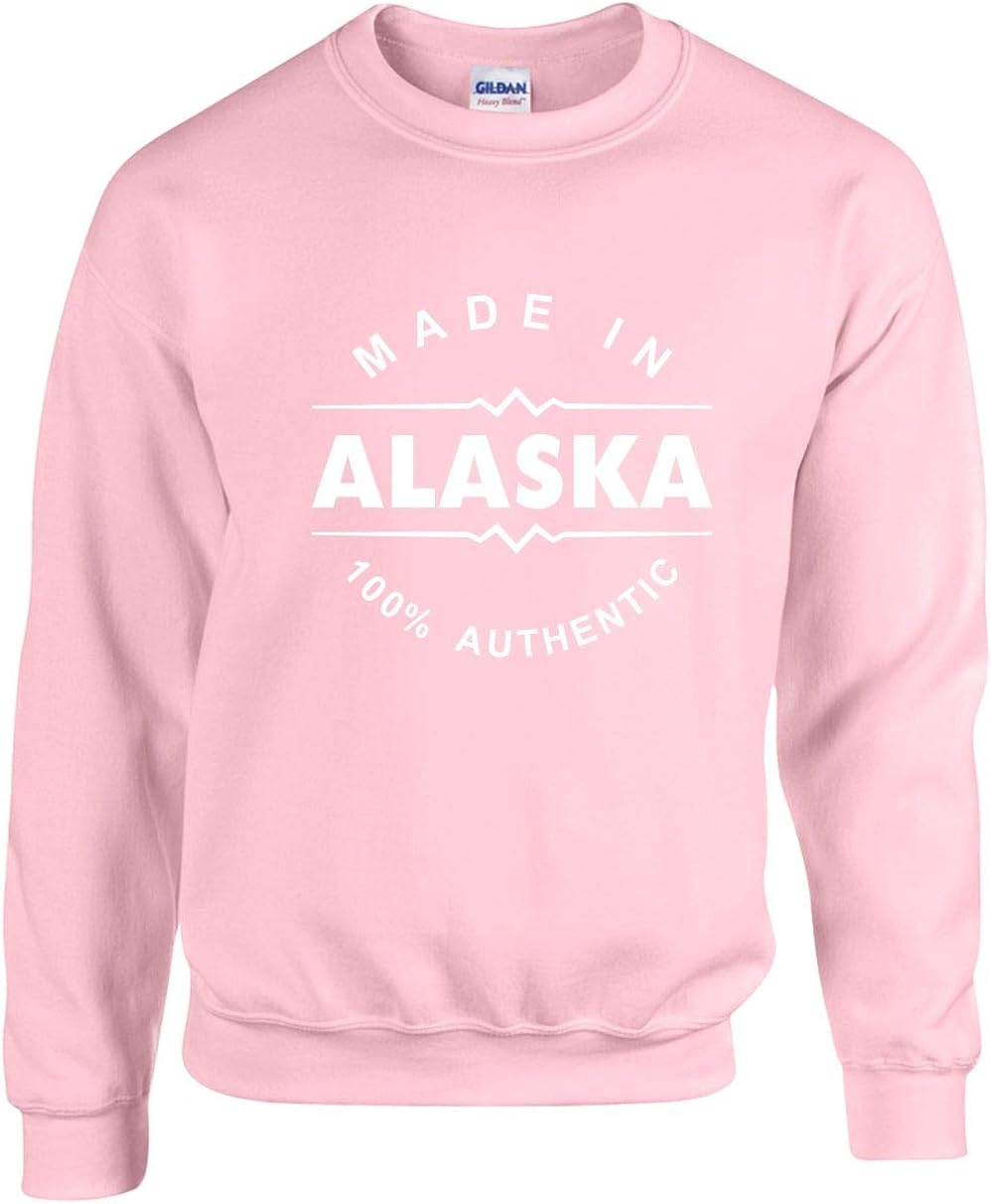Made in Alaska, Ak Men's Sweatshirt US 2X, Lt Pink Clothing