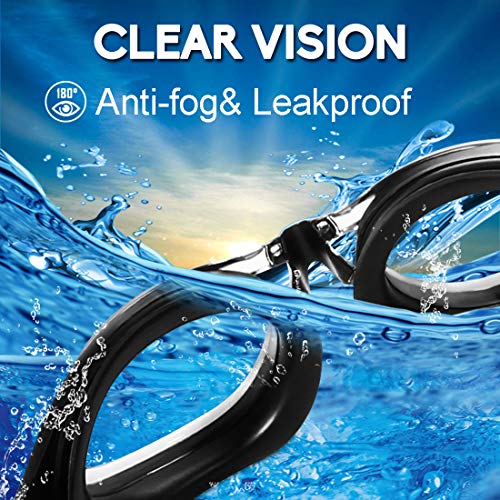 EverSport Swim Goggles 2 Pack, Anti Fog UV Protection Streamline Design