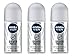 Nivea for Men Deodorant Roll On 1.69 oz (Silver Protect) (Set of 3)