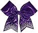 Chassé Girls' Metallic Rhinestone Performance Hair Bow Metallic Purple