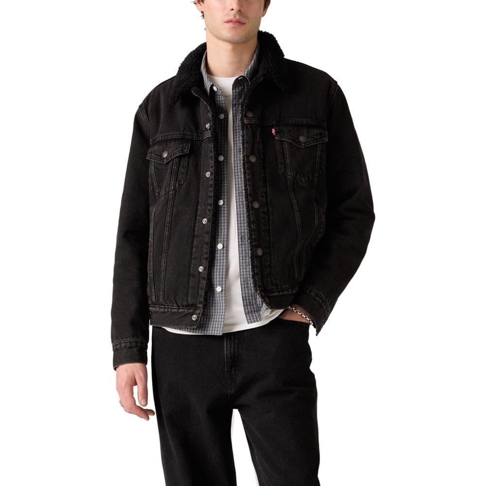 Levi's Men's Sherpa Trucker Jacket (Also Available in Big & Tall), (New) Built Too Fast, Medium Image