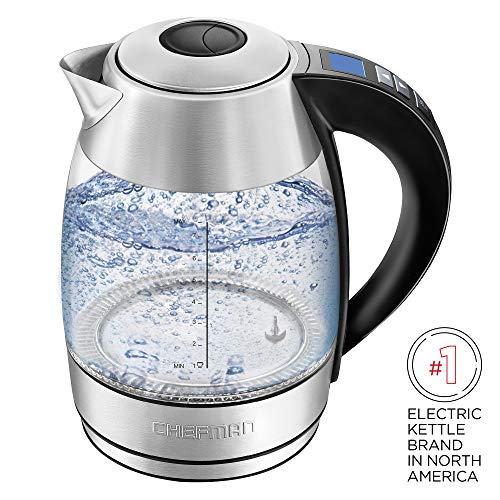 Chefman 1.8L Digital Electric Glass Kettle+ w/ RapidBoiling & 7