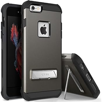 iPhone 6S Case, OBLIQ [Skyline Advance][Space Gray] with Metal Kickstand Thin Dual Layered Metallic Heavy Duty Hard Protection Hybrid Case for iPhone 6S (2015) & iPhone 6 (2014)