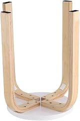 Cocoarm Natural Bent Wood Stool, 30cm Seat, Stackable, Anti-Slip Feet view 7