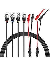 Micsoa BNC Juego de cables de prueba, BNC a pinzas de cocodrilo, BNC a Mini clips de prueba, BNC a BNC Cable osciloscopio de prueba 3 unidades