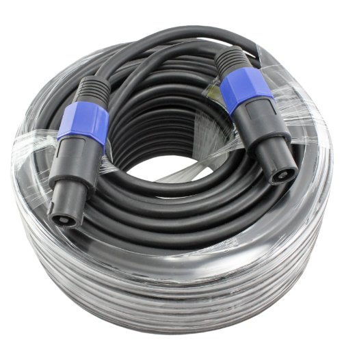 100 Foot 12 Gauge Speakon Compatible Speaker Cable For PA DJ Speakers