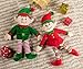 Blue Panda 2-Pack Plush Elves - 12 in Red & Green - Machine-Washable Soft Polyester - Durable Decorative Accents for Shelf & Tabletop
