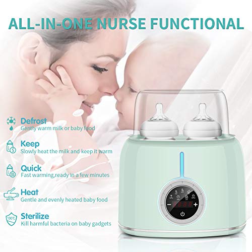 Baby Bottle Warmer, UMICKOO Electric Milk Warmer with a Timer, LCD Display Accurate Temperature Control, Auto Power-Off