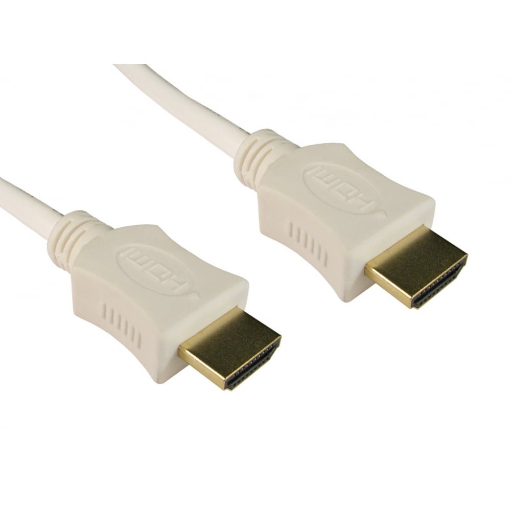 World of Data 20m HDMI High Speed with Ethernet Cable - Gold-Plated - 3D - 4K - WHITE