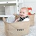 Toy Storage Organizer Bins for Baby Nursery, Bath Organization, Kids Playroom, Children Closet (2 Pack) Medium Size 14x10.5x9