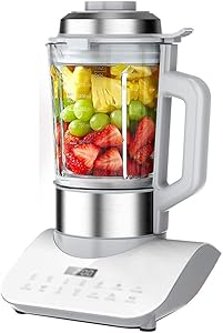 1200 Watt Immersion Multi-Purpose Blender with Glass Jar, 1650ml Smoothie Cup and Food Processor Attachment, Copper Motor Brushed 304 Stainless Steel