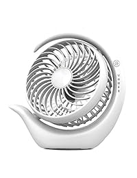 Funciona con pilas ventilador, ventilador de mano Personal, ventilador de mesa USB, Funcionamiento silencioso, portátil, recargable, fuerte viento con 3 velocidades, 3600 mAh batería, de refrigeración para viajes, Camping, barcos, pesca, hogar y oficina