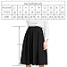 Yige Women's High Waisted A line Skirt Skater Pleated Full Midi Skirt Black US16