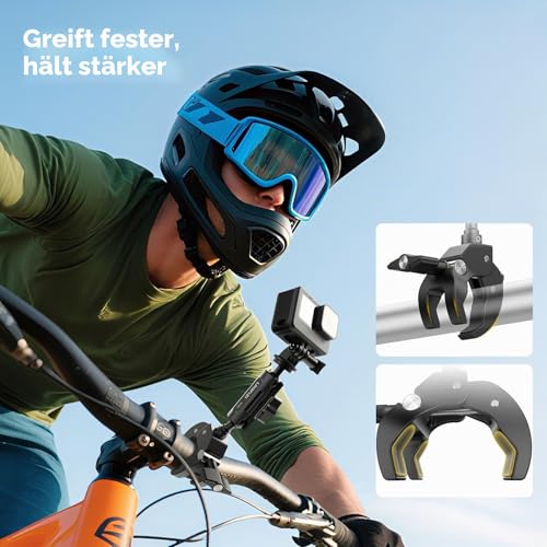ULANZI R105 Super Clamp Camera Mount with 360° Dual Ball Head Magic Arm, Y-shaped 3-Jaw Design, 1/4 Inch Thread, Action Cam Mount Adapter, Super Clamp for DSLR Camera, Stabilizer, Video Light