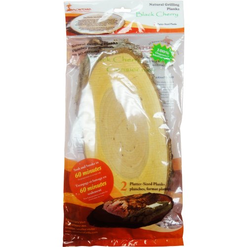 Montana Grilling Gear Smoking and Cooking Natural Grill Plank - 100% Organic and Pesticide Free - Best Liquid Absorption Because of Cross Cut - Platter Size 6" X 12" - Black Cherry - LOP612-BC - Thumbnail 3
