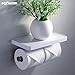 Doxwater F30311 Toilet Paper Holder with Shelf - White